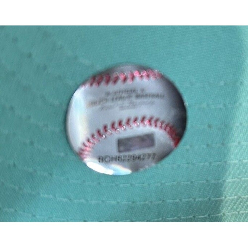 Cincinnati Reds New Era 59fifty Black And Teal Fitted  Hat  Size 7 1/2 - Picture 4 of 6